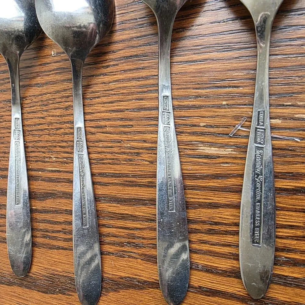 VTG MCM‎ Ekco Eterna Country Garden Silverware Lot 19 Pcs Stainless Steel Korea